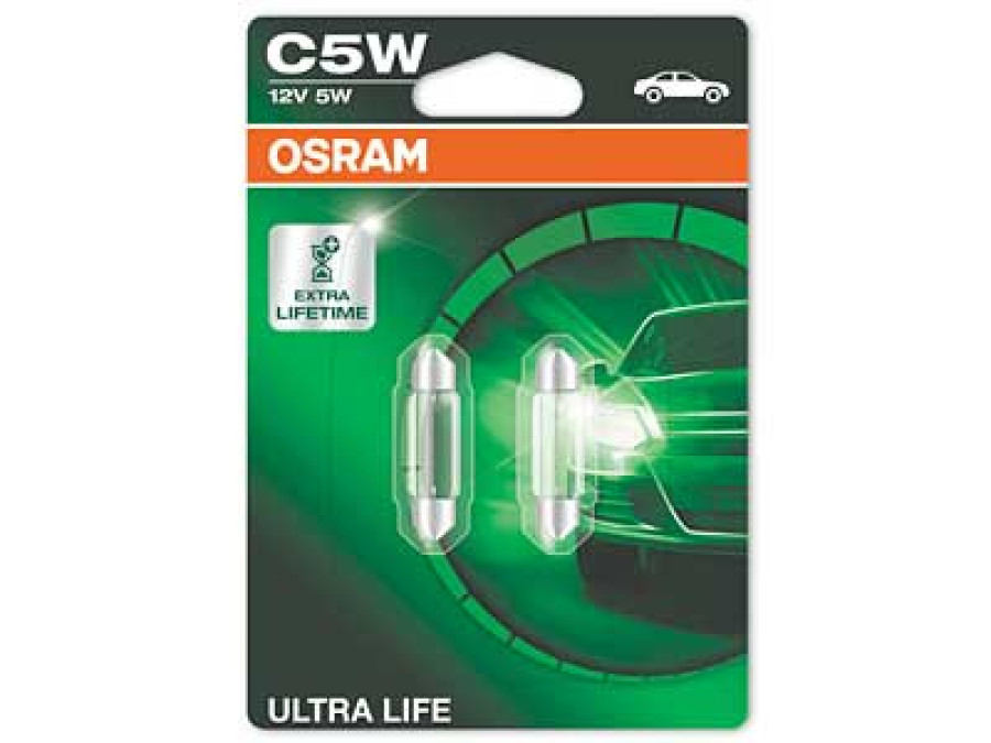 OSRAM ULTRA LIFE 12V C5W DOUBLE BLISTER 10-6418ULT-02B