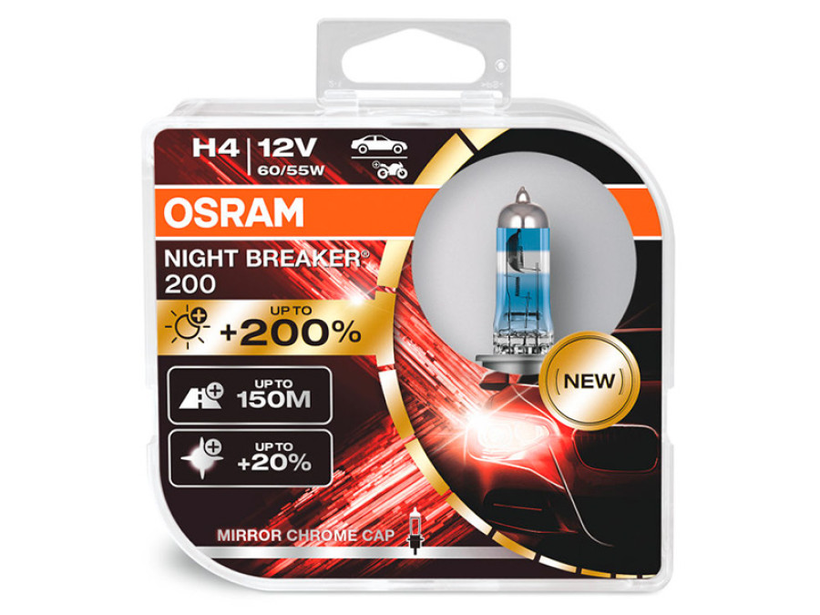 OSRAM H4 NIGHT BREAKER® 200 DUO BOX 10-64193NB200-HCB