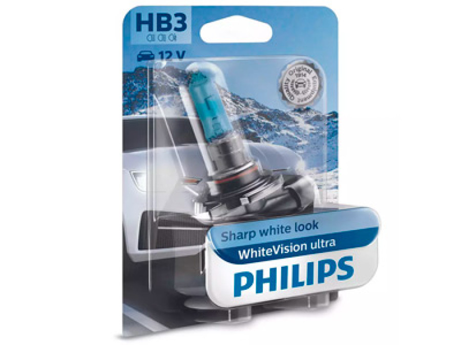 POLTTIMO PHILIPS HB3 12V WHITEVISION ULTRA BLISTER 10-9005WVUB1