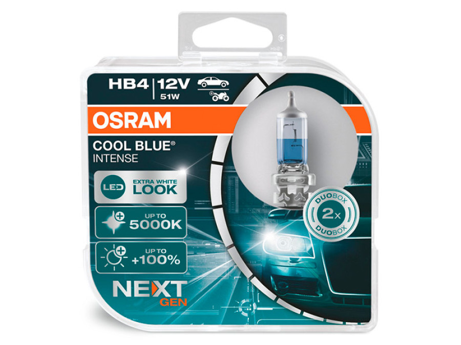 OSRAM COOL BLUE 12V HB4 NEXTGEN DUO BOX 10-9006CBN-HCB
