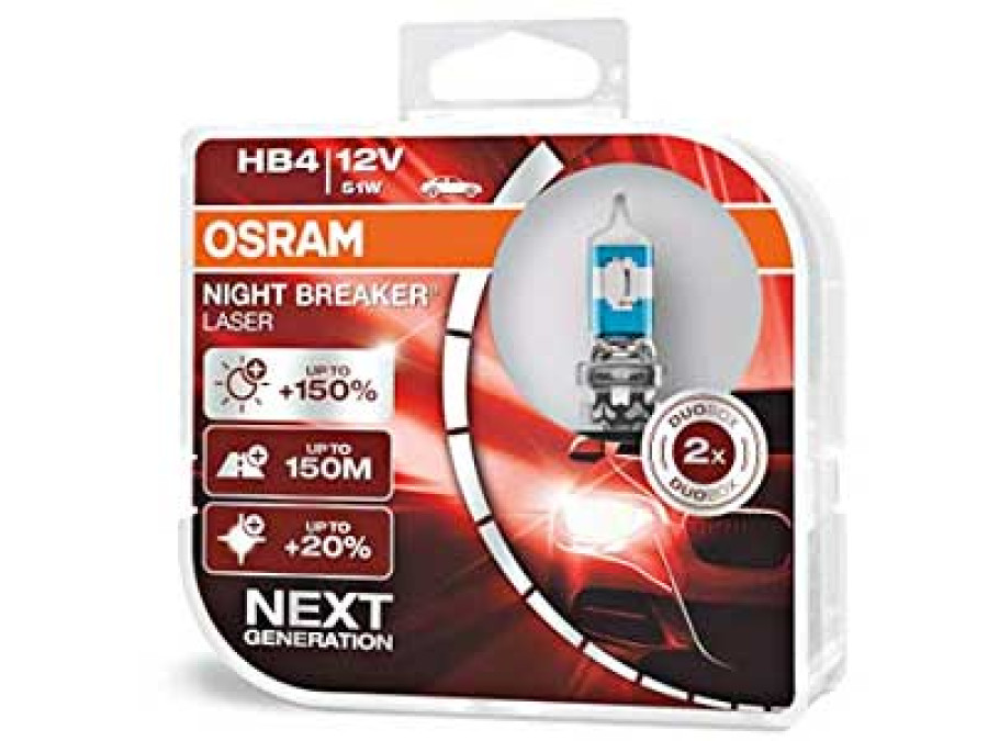 OSRAM NIGHT BREAKER LASER 12V HB4 9006 10-9006NL-HCB