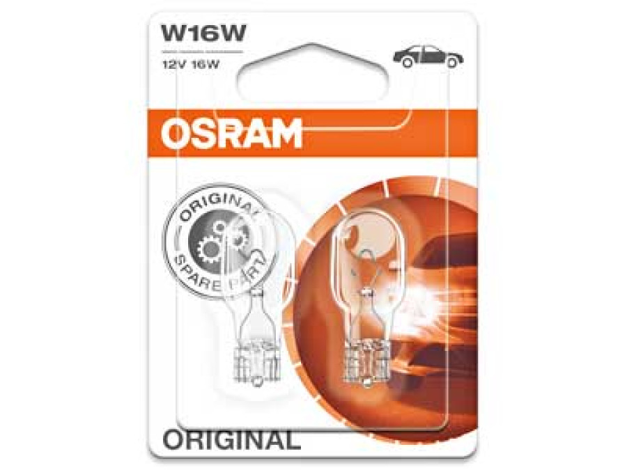 OSRAM ORIGINAL 12V W16W DOUBLE BLISTER 10-921-02B