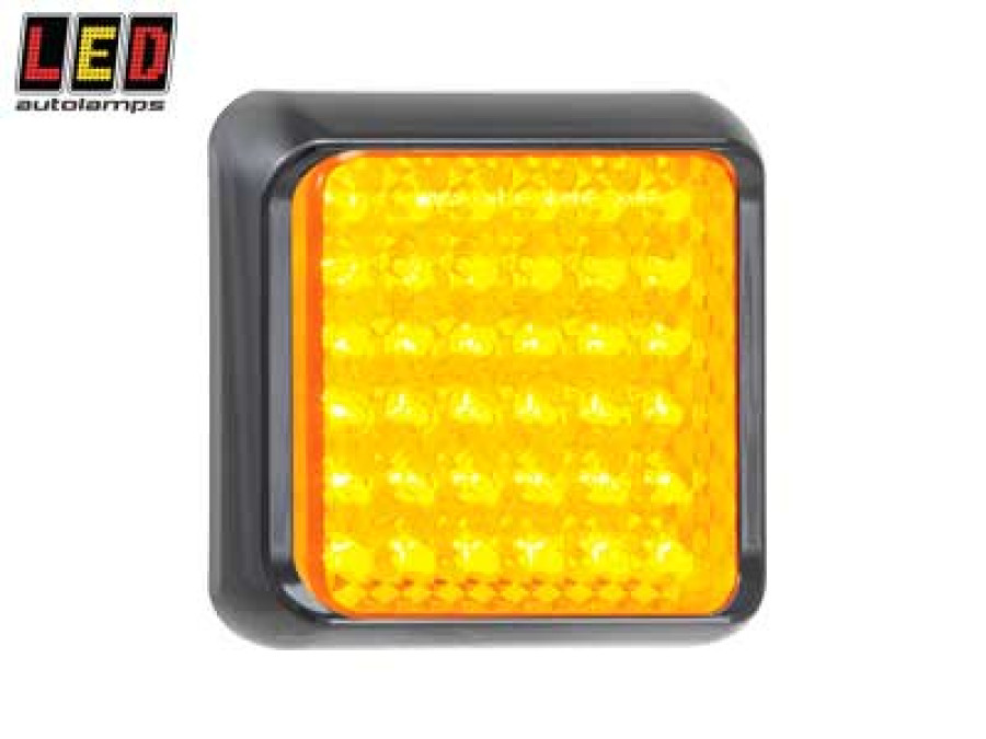 LED-VALAISIN, VILKKU 12/24V 100X100X28MM MUSTA KEHYS 1614-80AME