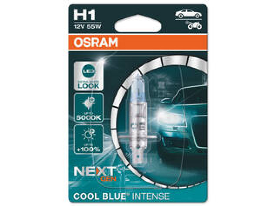 OSRAM COOL BLUE 12V H1 NEXTGEN SINGLE BLISTER 10-64150CBN-01B