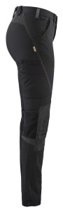 Naisten housut 4-way stretch, Musta/Tumman harmaa, Blåkläder 2